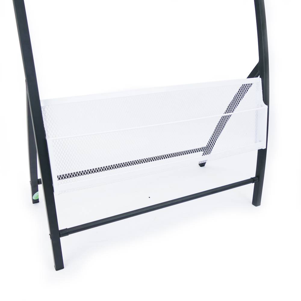 Magazines and brochures stand with shelf and newspapers holder