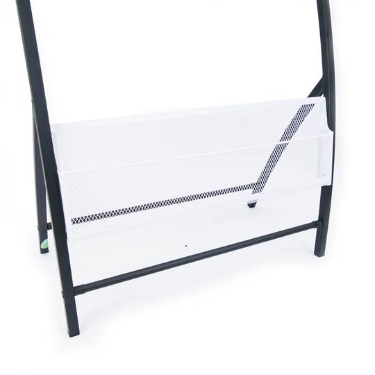 Magazines and brochures stand with shelf and newspapers holder