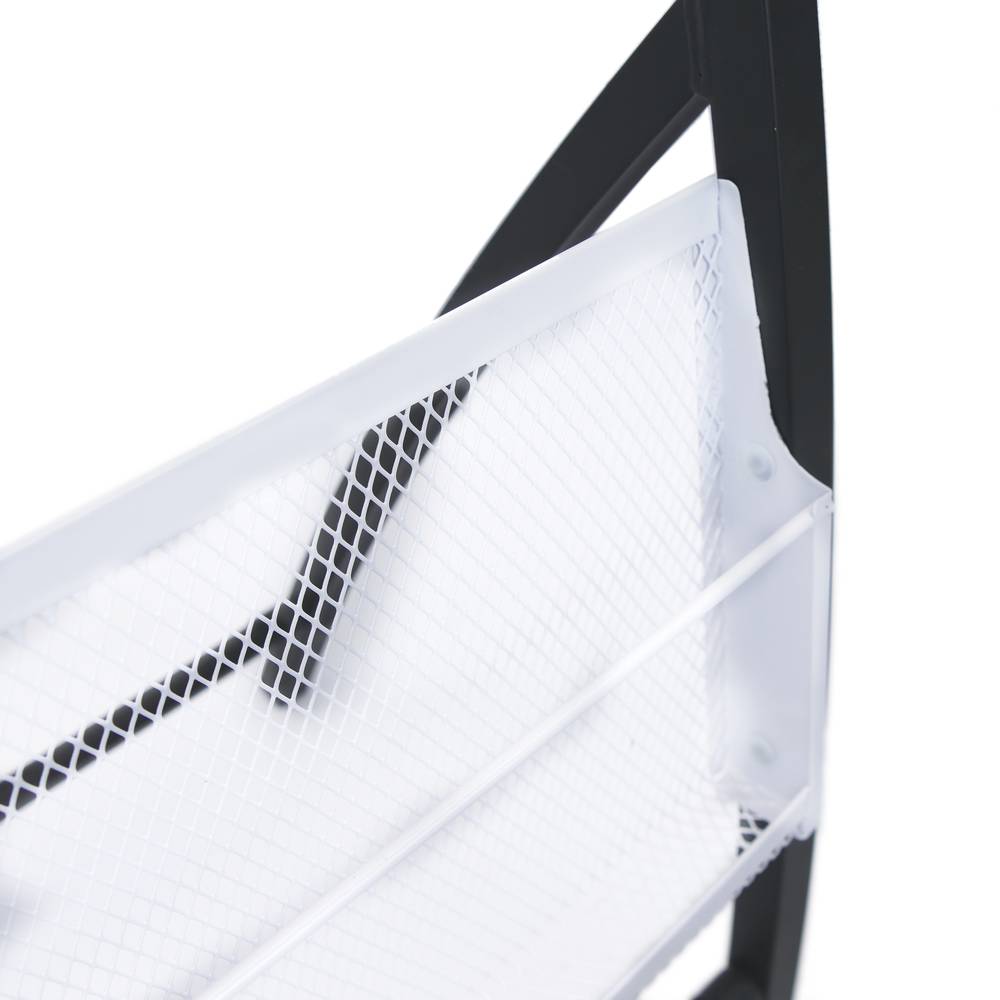 Magazines and brochures stand with shelf and newspapers holder