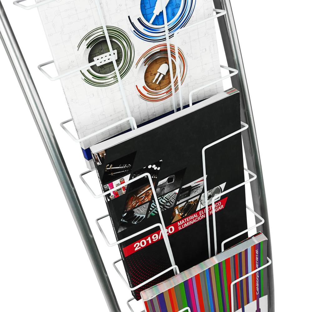 Prospektständer 31 x 126 x 35 cm Zeitungsständer mit 6 Fächern für Broschüren und Zeitschriften