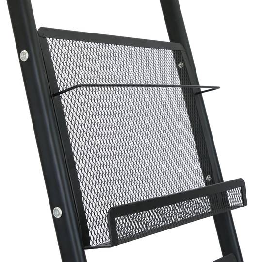 Magazines and brochures stand with wheels and 3 shelves