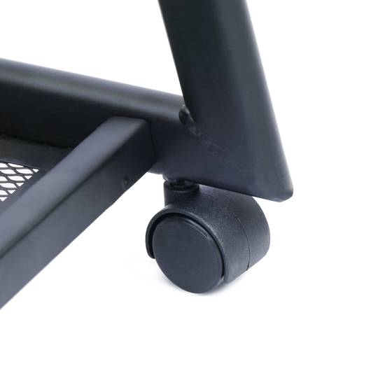 Magazines and brochures stand with wheels and 3 shelves