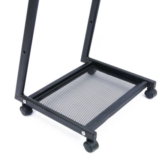 Magazines and brochures stand with wheels and 3 shelves