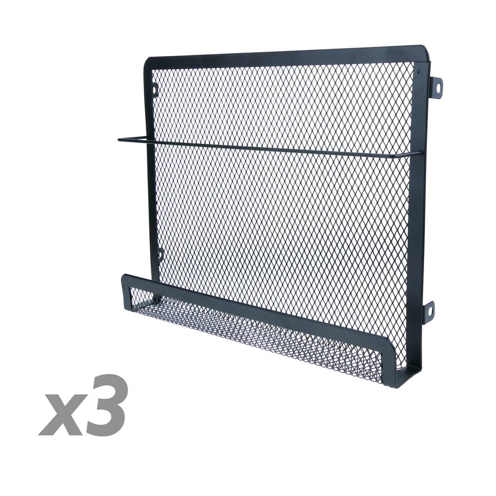 Magazines and brochures stand with wheels and 3 shelves