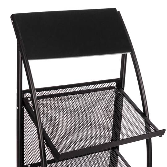 Stojak na kółkach i 4 półki na broszury i czasopisma