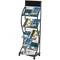 Display holder with 4 shelves for magazines and newspaper stands