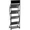 Display holder with 4 shelves for magazines and newspaper stands