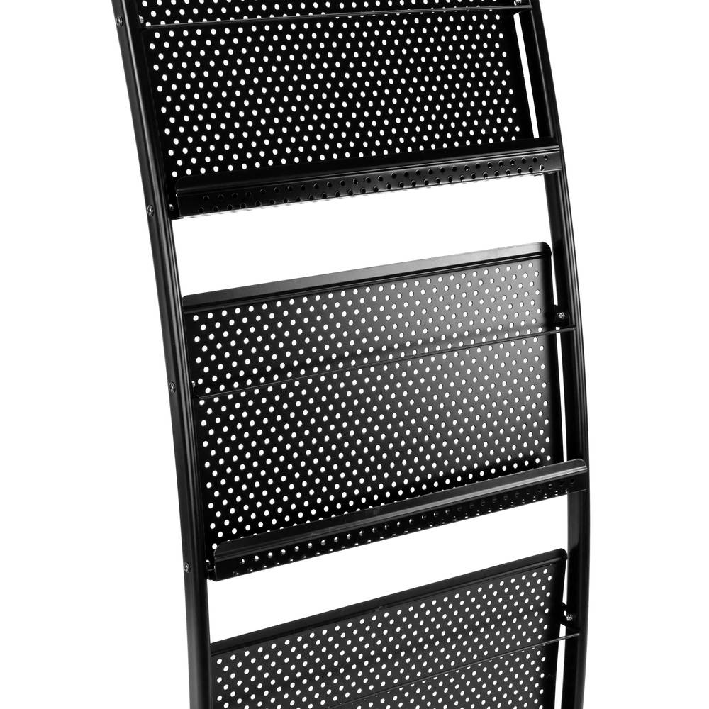 Espositore da terra 48 x 35 x 109 cm con 3 scomparti per brochure e riviste