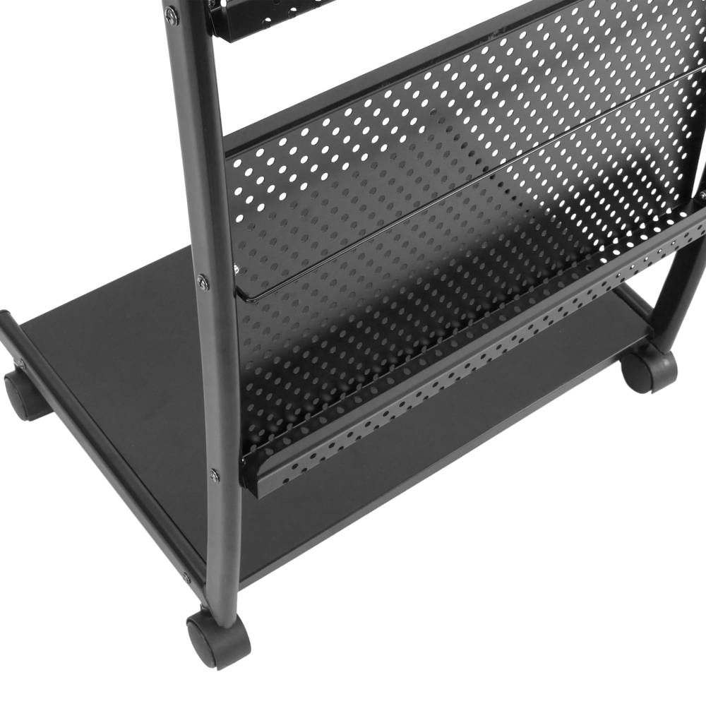 Espositore da terra 48 x 35 x 109 cm con 3 scomparti per brochure e riviste