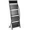 Displayhouder 48 x 30 x 143 cm met 4 vakken voor brochures en tijdschriften