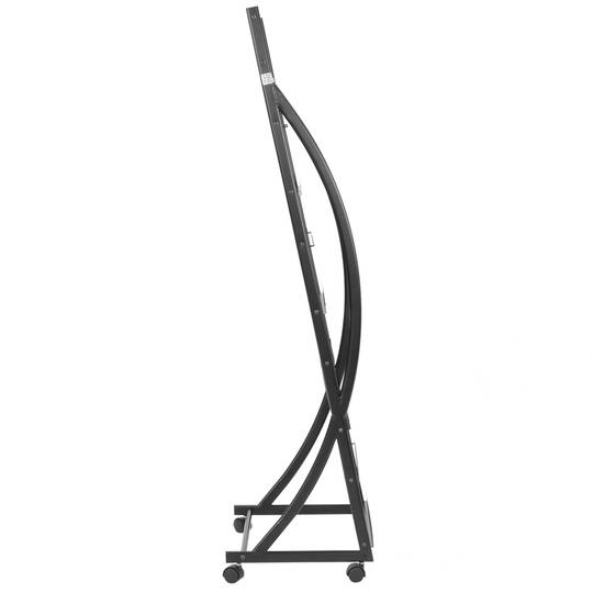 Displayhouder 48 x 30 x 143 cm met 4 vakken voor brochures en tijdschriften
