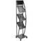 Espositore da terra 31 x 33 x 135 cm con 3 scomparti per brochure e riviste