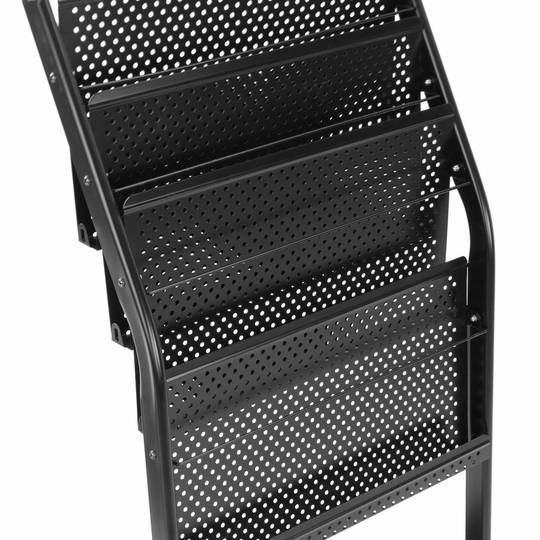 Uchwyt na wyświetlacz 48 x 38 x 122 cm z 4 przegródkami na broszury i czasopisma