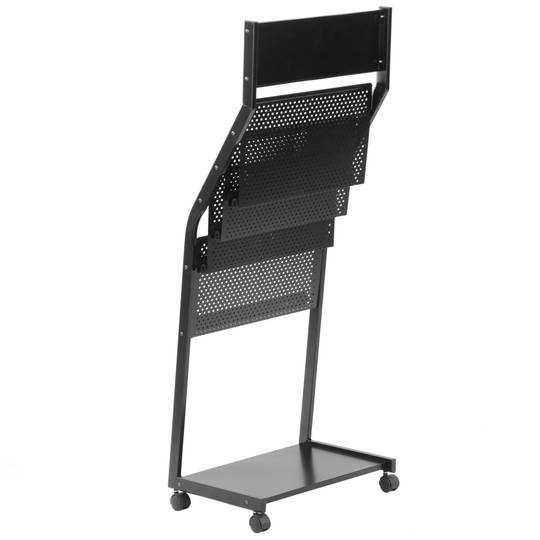 Uchwyt na wyświetlacz 48 x 38 x 122 cm z 4 przegródkami na broszury i czasopisma