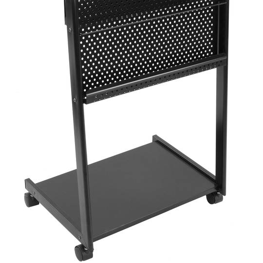 Uchwyt na wyświetlacz 48 x 38 x 122 cm z 4 przegródkami na broszury i czasopisma