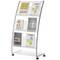 Displayrek 65 x 35 x 120 cm met 6 vakken voor brochures en tijdschriften