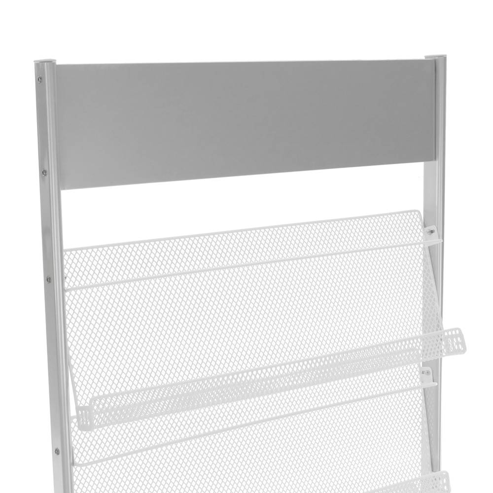 Support d'affichage 64 x 35 x 125 cm Présentoir avec 5 compartiments pour brochures et magazines