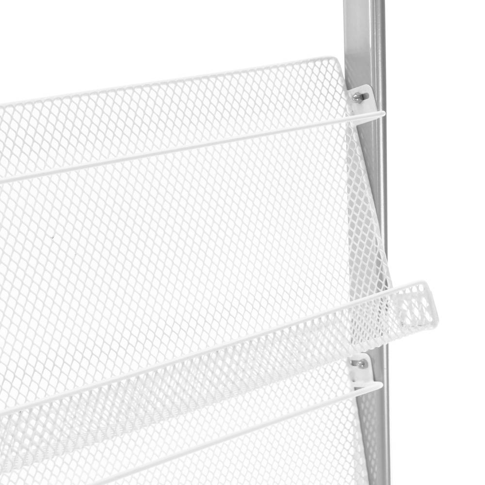Support d'affichage 64 x 35 x 125 cm Présentoir avec 5 compartiments pour brochures et magazines