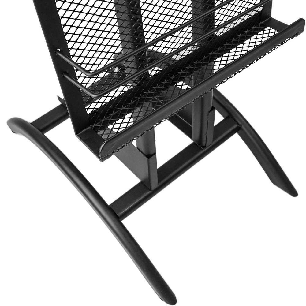 Magazine rack stand 233 x 370 x 1500 mm with 4 compartments for brochures and magazines