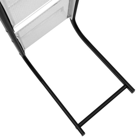 Espositore da terra 28 x 40 x 146 cm con 4 scomparti per brochure e riviste