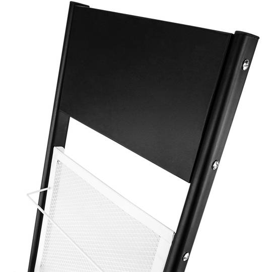 Espositore da terra 28 x 40 x 146 cm con 4 scomparti per brochure e riviste