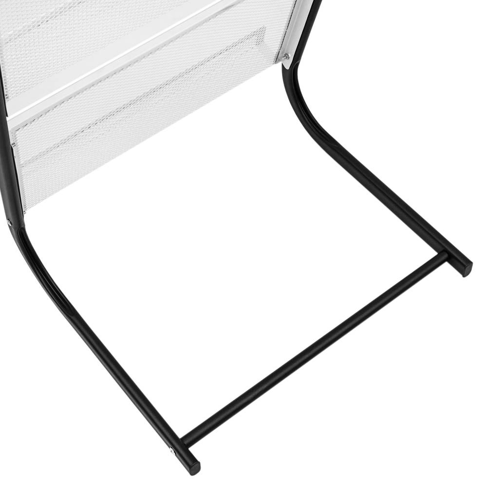 Espositore da terra 480 x 400 x 1300 mm con 4 scomparti per brochure e riviste
