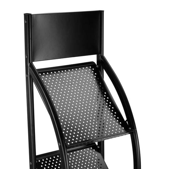 Magazine rack stand 30 x 34 x 145 cm with 4 compartments for brochures and magazines