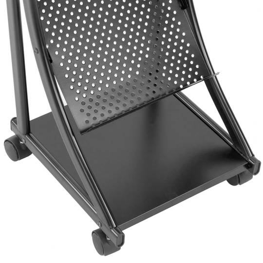 Magazine rack stand 30 x 34 x 145 cm with 4 compartments for brochures and magazines