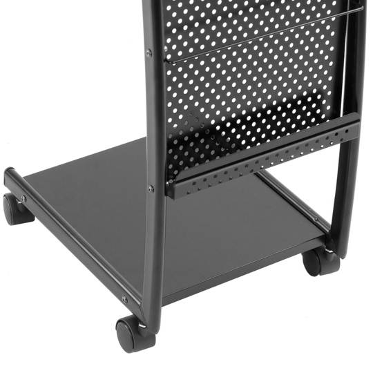 Support d'affichage 31 x 35 x 123 cm Présentoir avec 3 compartiments pour brochures et magazines