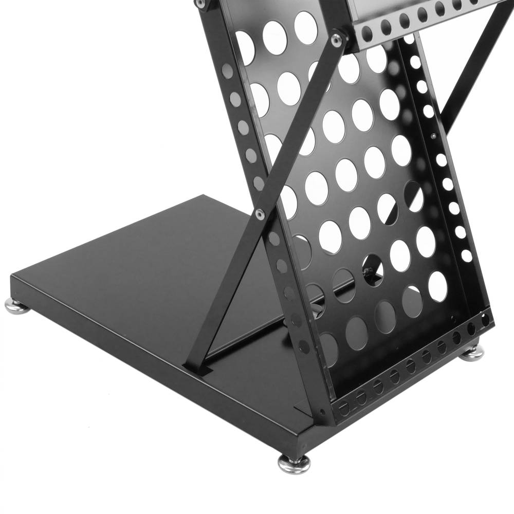 Folding magazine rack stand 28 x 39 x 135 cm with 4 compartments for brochures and magazines