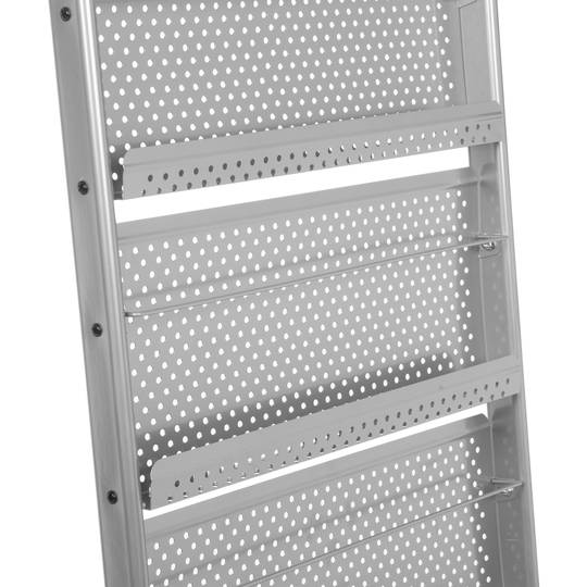 Suporte para brochuras e revistas 48x38x142cm com 5 compartimentos