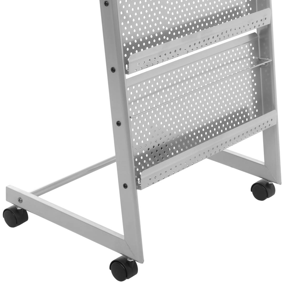Support d'affichage 48 x 38 x 142 cm Présentoir avec 5 compartiments pour brochures et magazines