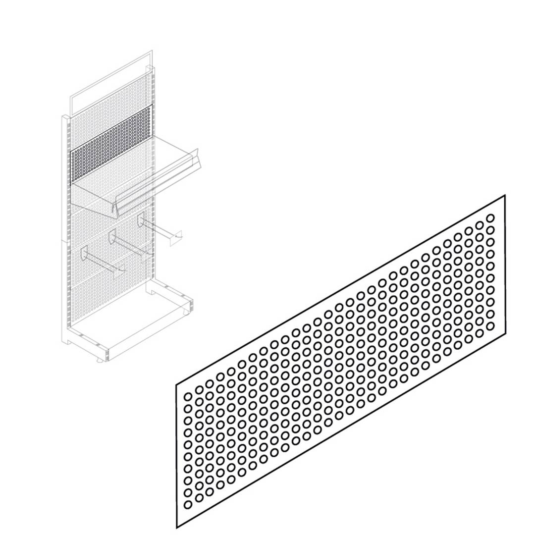 Panel trasero perforado para expositor 88,5x31 cm