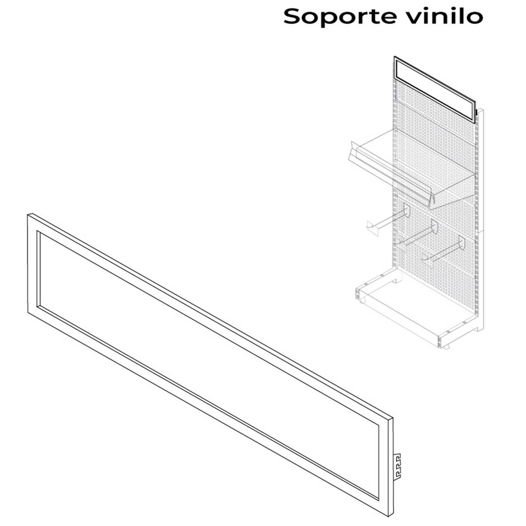 Soporte para cartel o vinilo de expositor