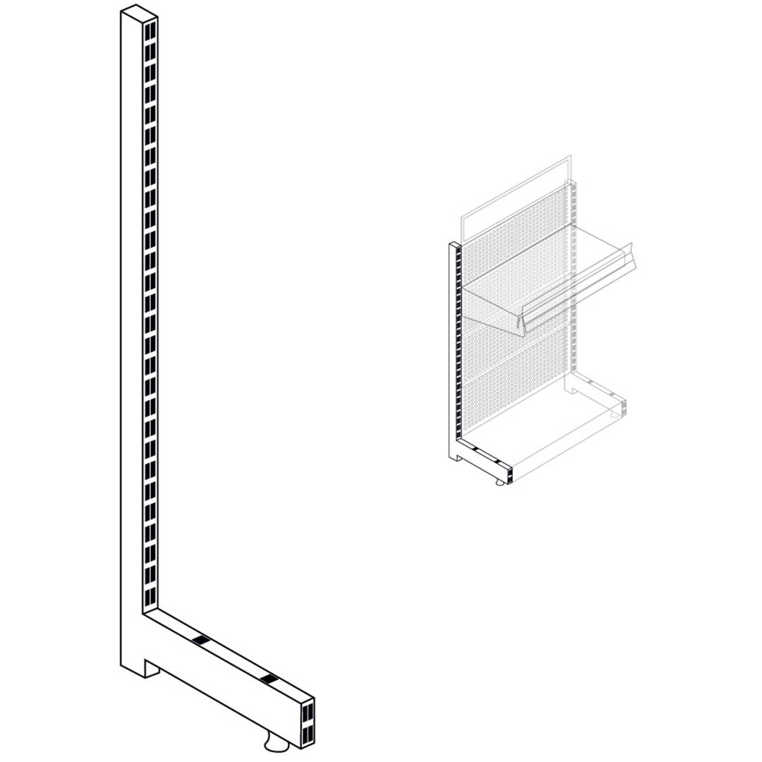 Lewa rama do stojaka wystawowego 136cm
