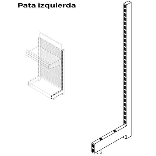 Lewa rama do stojaka wystawowego 136cm