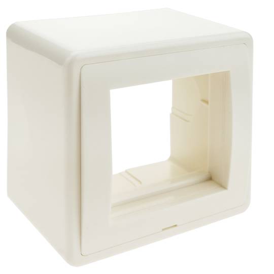 Caixa de superfície por 2 módulos 75x75x48mm 45x22 5mm