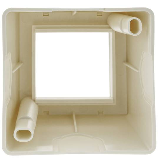 Caixa de superfície por 2 módulos 75x75x48mm 45x22 5mm