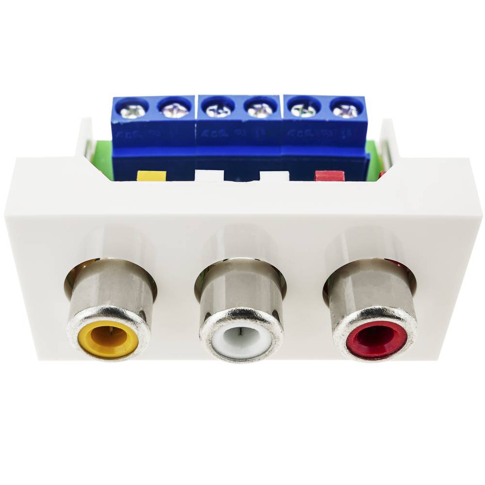 Moduł audio i wideo 3xRCA 45x22,5 mm