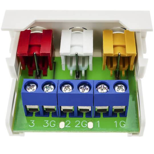 Moduł audio i wideo 3xRCA 45x22,5 mm