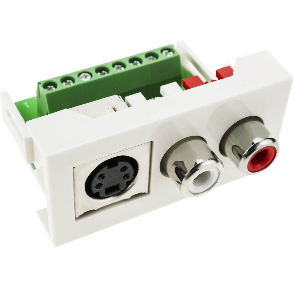 Module 45x22 5mm 2xRCA audio and SVideo