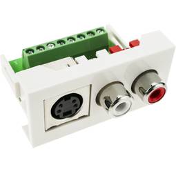 Moduł audio 45 x 22,5 mm 2xRCA i SVideo