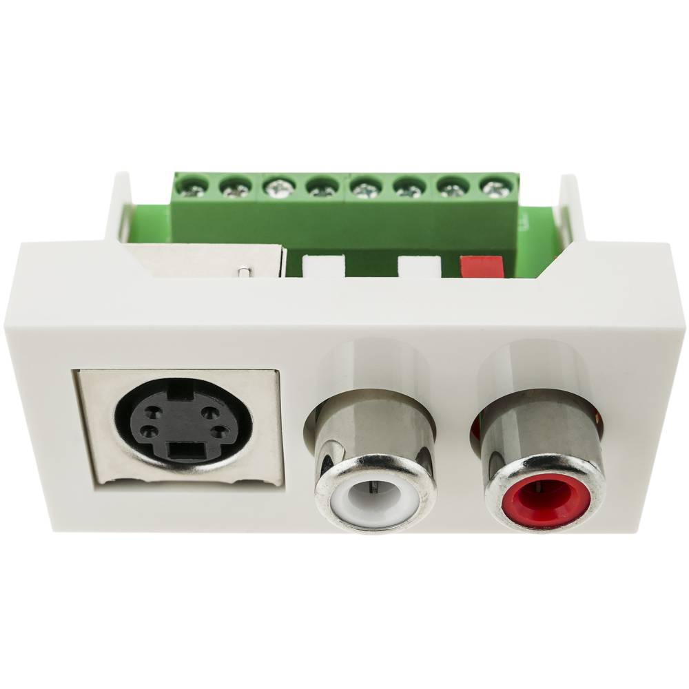 Module 45x22 5mm 2xRCA audio and SVideo