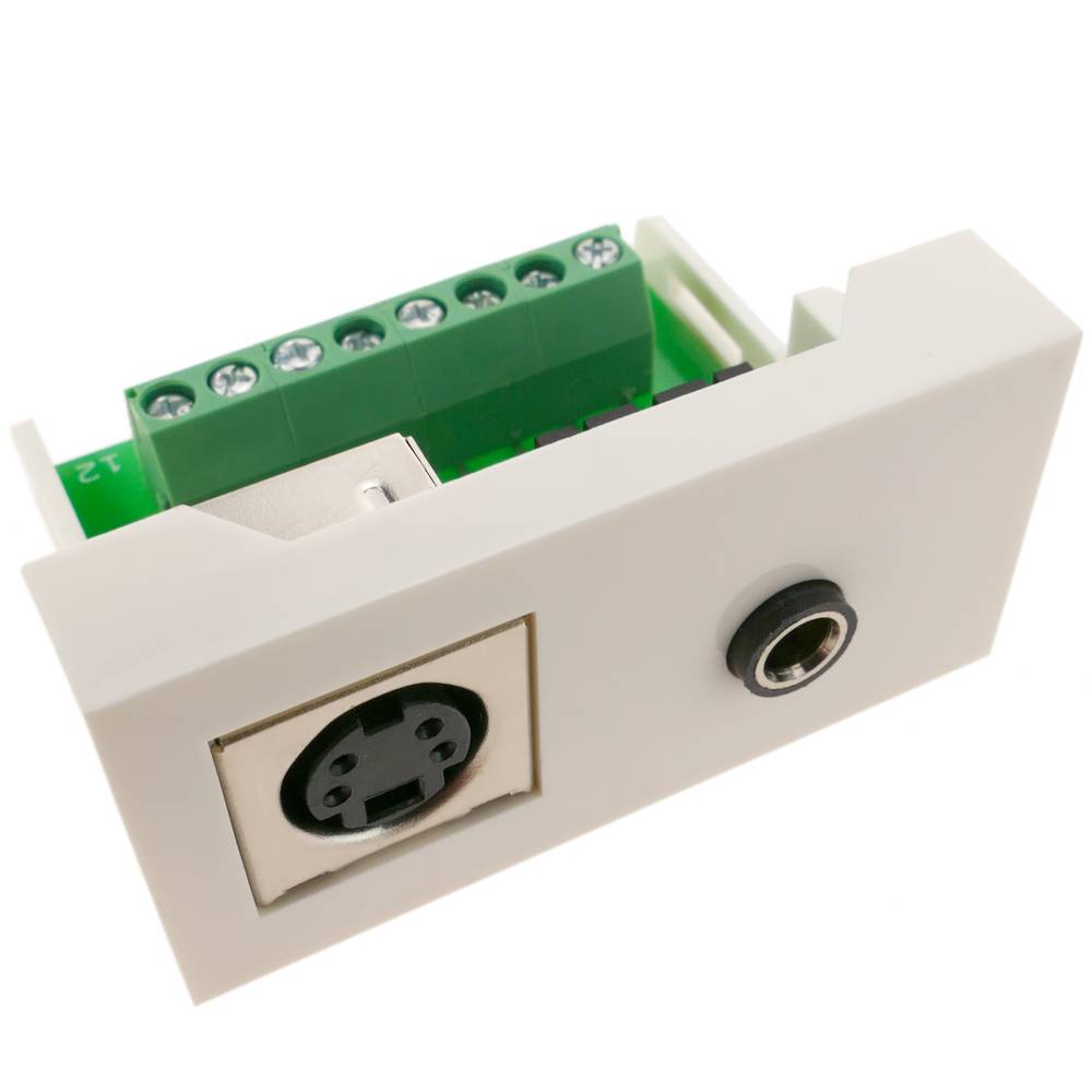 45 x 22,5 mm 1xminijack i moduł audio SVideo