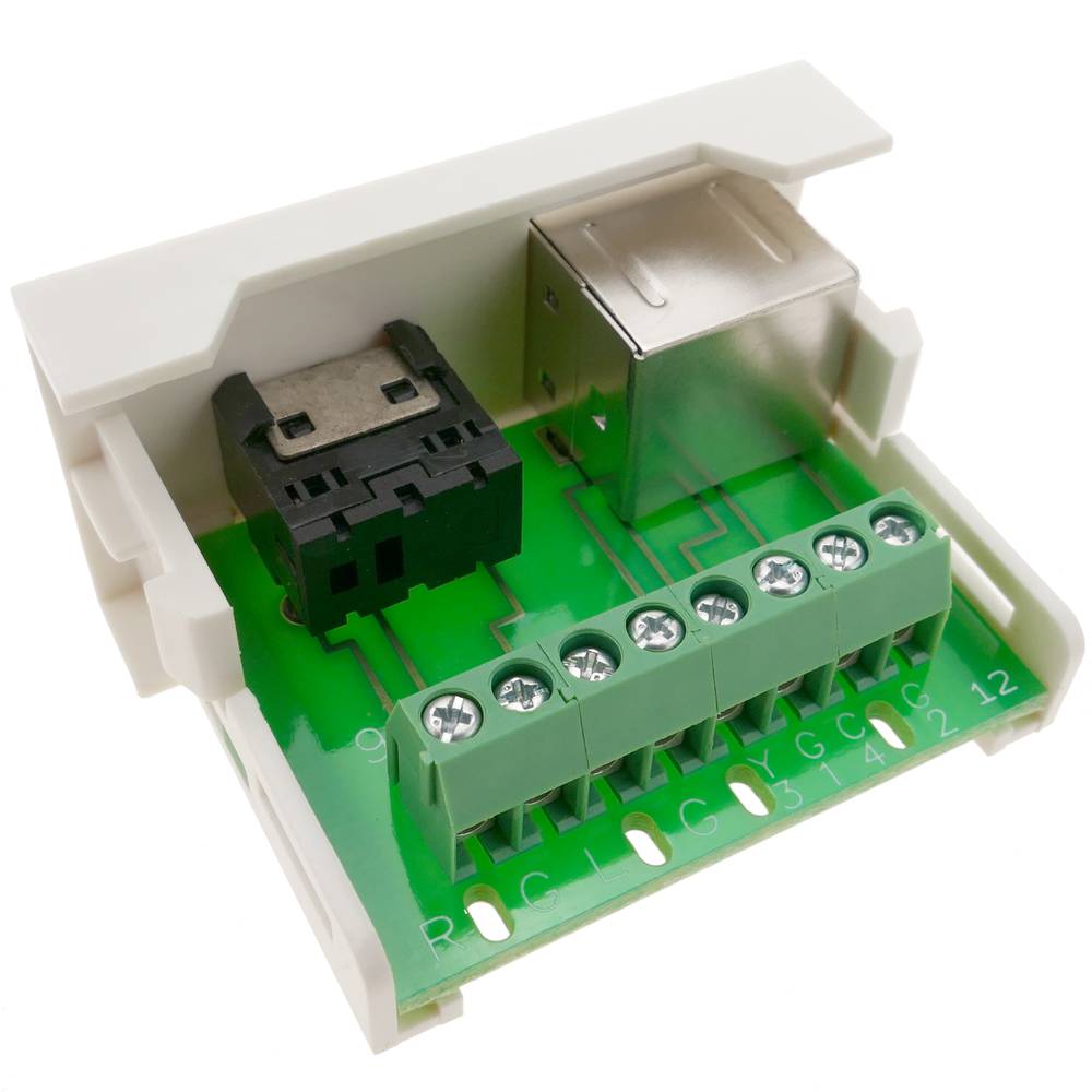 45 x 22,5 mm 1xminijack i moduł audio SVideo