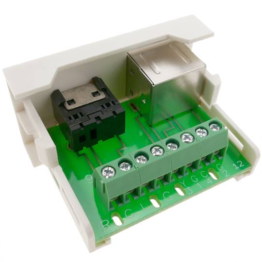 45 x 22,5 mm 1xminijack i moduł audio SVideo