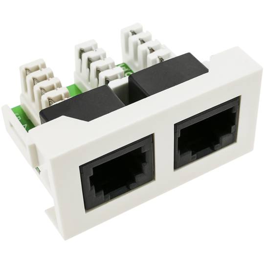 Módulo de 45x22 5mm 5e RJ11 e RJ45 Cat.3