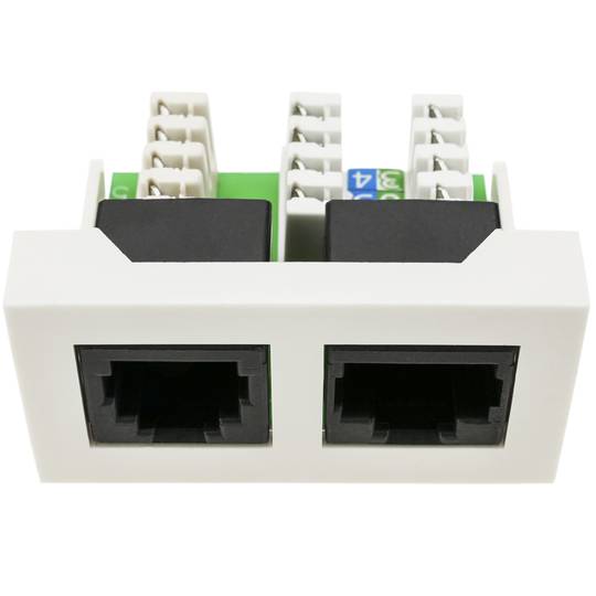 Módulo de 45x22 5mm 5e RJ11 e RJ45 Cat.3