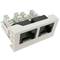 Módulo de 45x22 5mm 2xRJ45 Cat.6