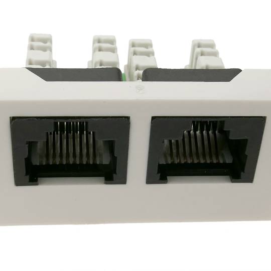 Módulo de 45x22 5mm 2xRJ45 Cat.6